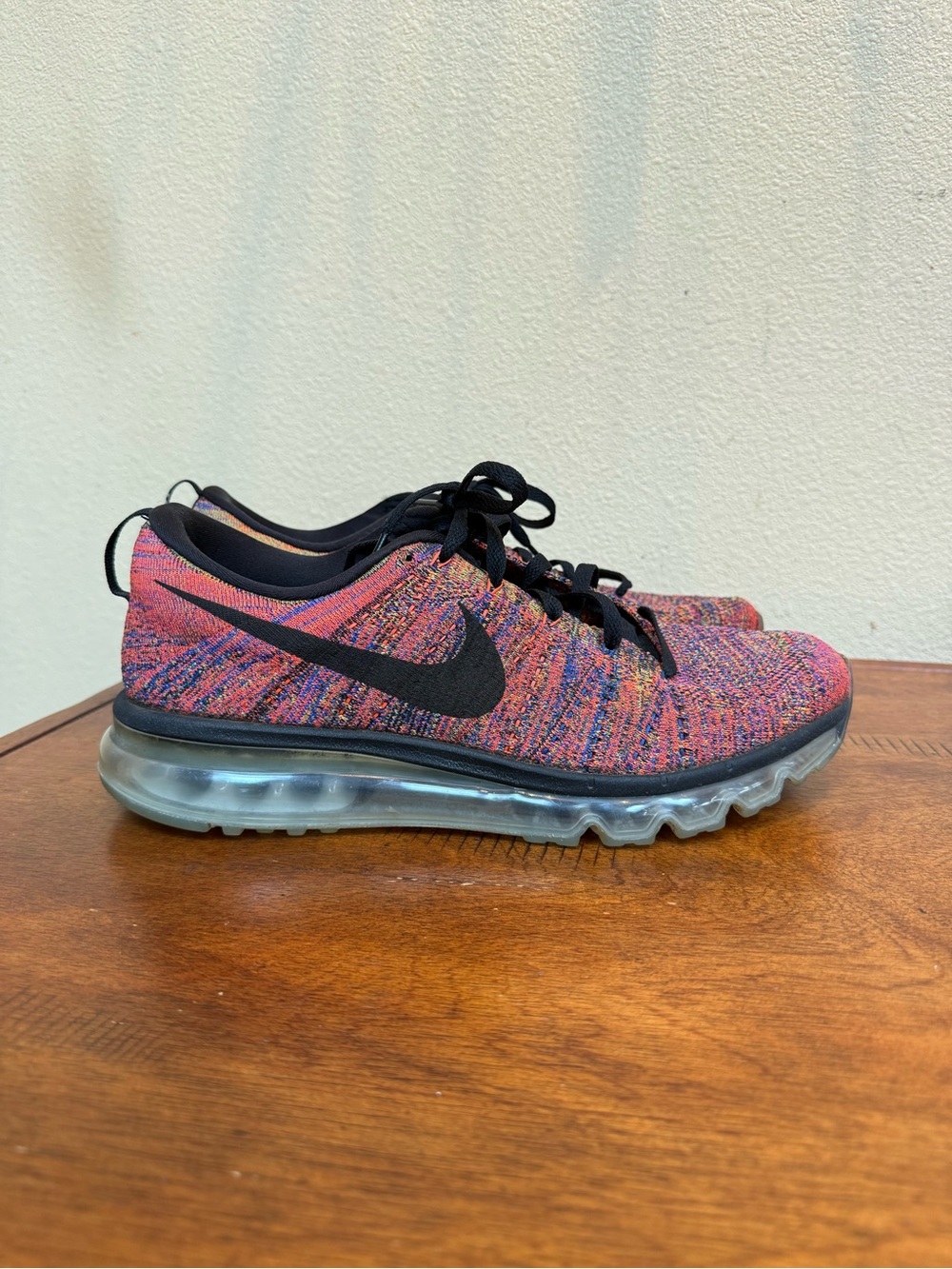 Nike Flyknit Air Max Blue Concord Crimson Sneakers Size 10